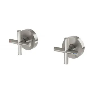 Phoenix Vivid Slimline Plus Wall Top Assemblies - Brushed Nickel by PHOENIX, a Bathroom Taps & Mixers for sale on Style Sourcebook