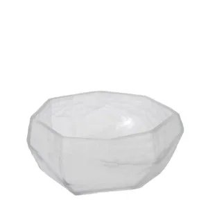 Rufus Bowl Frosted Glass White by James Lane, a Decor for sale on Style Sourcebook