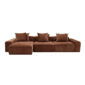 Riley Muse Rust Modular Sofa - 3 Seater Chaise by James Lane, a Sofas for sale on Style Sourcebook