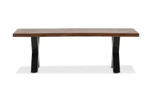 Dakota Cross Bench, Walnut, by Lounge Lovers by Lounge Lovers, a Chairs for sale on Style Sourcebook