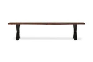 Dakota Cross Bench, Walnut, by Lounge Lovers by Lounge Lovers, a Chairs for sale on Style Sourcebook