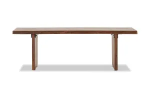 Dakota Block Bench, Walnut, by Lounge Lovers by Lounge Lovers, a Chairs for sale on Style Sourcebook