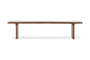 Dakota Block Bench, Walnut, by Lounge Lovers by Lounge Lovers, a Chairs for sale on Style Sourcebook