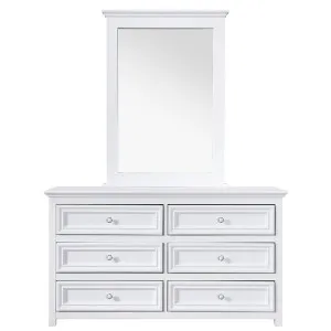 Mandalay Dresser With Mirror White by James Lane, a Dressers & Chests of Drawers for sale on Style Sourcebook