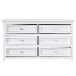 Mandalay Dresser White - 6 Drawer by James Lane, a Dressers & Chests of Drawers for sale on Style Sourcebook