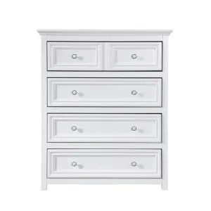 Mandalay Tallboy White - 4 Drawer by James Lane, a Dressers & Chests of Drawers for sale on Style Sourcebook