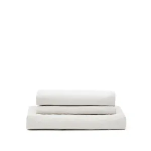 Nora 3-seater sofa cover in ecru linen and cotton by Kave Home, a Sofas for sale on Style Sourcebook