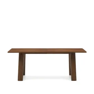 Arlen extendable table in solid oak wood and veneer with a walnut finish 200(250) 95 cm FSC Mix Credit by Kave Home, a Dining Tables for sale on Style Sourcebook