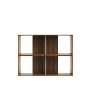 Litto set of 2 modular shelving units in walnut wood veneer, 101 x 76 cm by Kave Home, a Cabinets, Chests for sale on Style Sourcebook