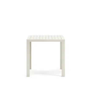 Culip aluminium outdoor table in powder coated white finish, 77 x 77 cm by Kave Home, a Tables for sale on Style Sourcebook