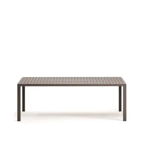 Culip aluminium outdoor table in powder coated brown finish, 220 x 100 cm by Kave Home, a Tables for sale on Style Sourcebook