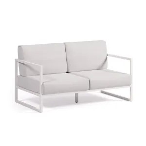 Comova 100% outdoor 2-seater sofa in white and white aluminium, 150 cm by Kave Home, a Outdoor Sofas for sale on Style Sourcebook