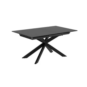 Atminda extendable glass table with steel legs with black finish 160 (210) x 90 cm by Kave Home, a Dining Tables for sale on Style Sourcebook