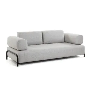 Compo 3 seater sofa in light grey, 232 cm by Kave Home, a Sofas for sale on Style Sourcebook