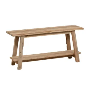 Safara solid recycled teak bench 100 cm by Kave Home, a Outdoor Benches for sale on Style Sourcebook