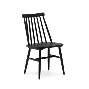 Tressia MDF and solid rubber wood chair with black lacquer by Kave Home, a Dining Chairs for sale on Style Sourcebook