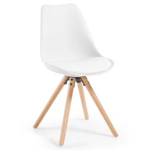 Ralf chair white and natural by Kave Home, a Dining Chairs for sale on Style Sourcebook