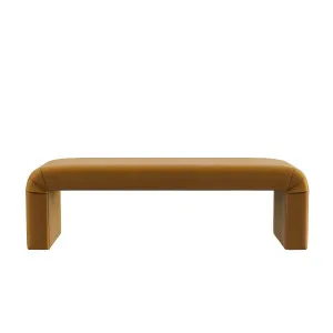 Felix Bench Seat - Mustard Velvet by Urban Road, a Benches for sale on Style Sourcebook