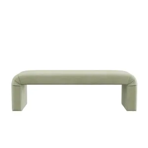 Felix Bench Seat - Sage Green Velvet by Urban Road, a Benches for sale on Style Sourcebook