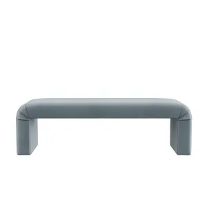 Felix Bench Seat - Steel Blue Velvet by Urban Road, a Benches for sale on Style Sourcebook