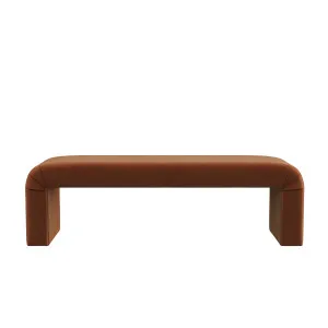 Felix Bench Seat - Burnt Caramel Velvet by Urban Road, a Benches for sale on Style Sourcebook