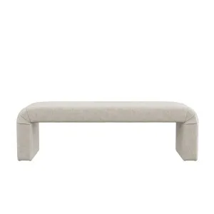 Felix Bench Seat - Cloud Dancer Mottled Velvet by Urban Road, a Benches for sale on Style Sourcebook