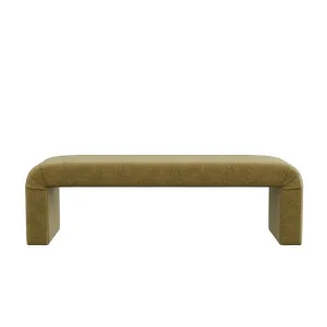 Felix Bench Seat - Olive Grove Mottled Velvet by Urban Road, a Benches for sale on Style Sourcebook