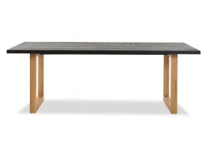 Bronte Natural Dining Table, Black/Oak, by Lounge Lovers by Lounge Lovers, a Dining Tables for sale on Style Sourcebook