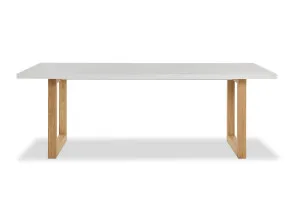 Bronte Brushed Dining Table, White/Brushed, by Lounge Lovers by Lounge Lovers, a Dining Tables for sale on Style Sourcebook