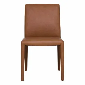 August Dining Chair in U Leather Light Brown by OzDesignFurniture, a Dining Chairs for sale on Style Sourcebook