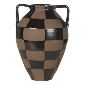 Fulton Vase Small 25x33cm in Brown by OzDesignFurniture, a Vases & Jars for sale on Style Sourcebook