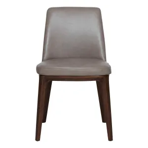 Hayes Dining Chair in Alpine Leather Grey / Brown by OzDesignFurniture, a Dining Chairs for sale on Style Sourcebook