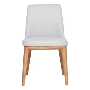 Hayes Dining Chair in Leather White / Clear by OzDesignFurniture, a Dining Chairs for sale on Style Sourcebook