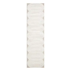 Lotus Carl Rug 80x300cm in Beige/Off White by OzDesignFurniture, a Contemporary Rugs for sale on Style Sourcebook