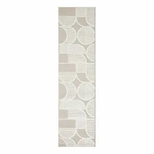 Lotus Leo Rug 80x400cm in Beige/Off White by OzDesignFurniture, a Contemporary Rugs for sale on Style Sourcebook