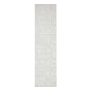 Lotus Leo Rug 80x400cm in Off White by OzDesignFurniture, a Contemporary Rugs for sale on Style Sourcebook