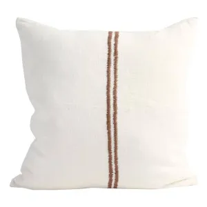 Orion Feather Fill Cushion 50x50cm in Off White/Chocolate by OzDesignFurniture, a Cushions, Decorative Pillows for sale on Style Sourcebook