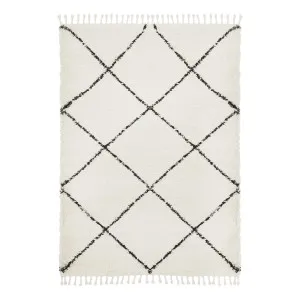 Saffron Rug 120x170cm in Off White/Black by OzDesignFurniture, a Contemporary Rugs for sale on Style Sourcebook