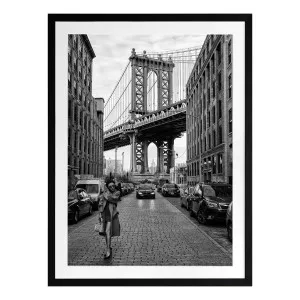 Manhattan Bridge Framed Print in 55 x 70cm by OzDesignFurniture, a Prints for sale on Style Sourcebook