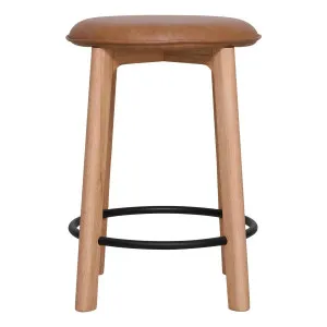 Trig Bar Stool in U Leather Light Brown / Clear by OzDesignFurniture, a Bar Stools for sale on Style Sourcebook