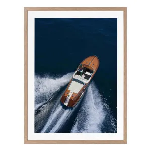 Vintage Speedboat Framed Print in 55 x 70cm by OzDesignFurniture, a Prints for sale on Style Sourcebook