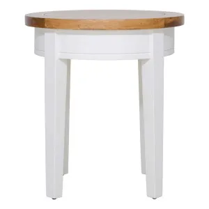 Mango Creek Round Side Table 50cm in White / Clear by OzDesignFurniture, a Side Table for sale on Style Sourcebook