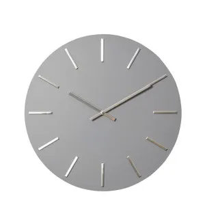 Maddox Wall Clock Grey Silver - 50cm x 4cm by James Lane, a Clocks for sale on Style Sourcebook