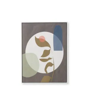 Abstract Leaf Framed Canvas Circle - 80cm x 60cm by James Lane, a Painted Canvases for sale on Style Sourcebook