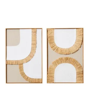 Tobin Rice Paper Wall Art Set of 2 - 75cm by James Lane, a Painted Canvases for sale on Style Sourcebook