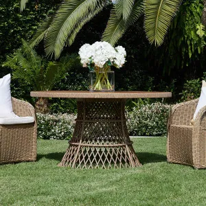 Verona Round Dining Table - Woven Base by Wisteria, a Dining Tables for sale on Style Sourcebook