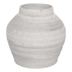 Woven Decorative Basket High 34x33cm in White by OzDesignFurniture, a Baskets & Boxes for sale on Style Sourcebook