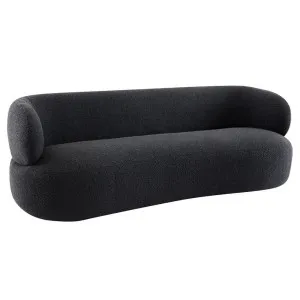 Greenwich 3 Seater Sofa - Black Onyx Boucle by CAFE Lighting & Living, a Sofas for sale on Style Sourcebook