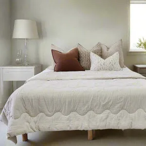 Grace Cotton Coverlet Set 230cm x 200cm | Natural by Macey & Moore, a Quilts & Bedspreads for sale on Style Sourcebook