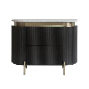 Monte Carlo Large Bedside Table - Black by CAFE Lighting & Living, a Bedside Tables for sale on Style Sourcebook